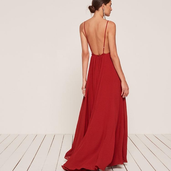 NWT Reformation Calalily Dress in Lipstick - Picture 2 of 6